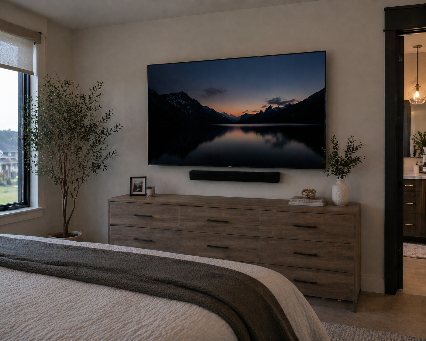 Bedroom TV mount