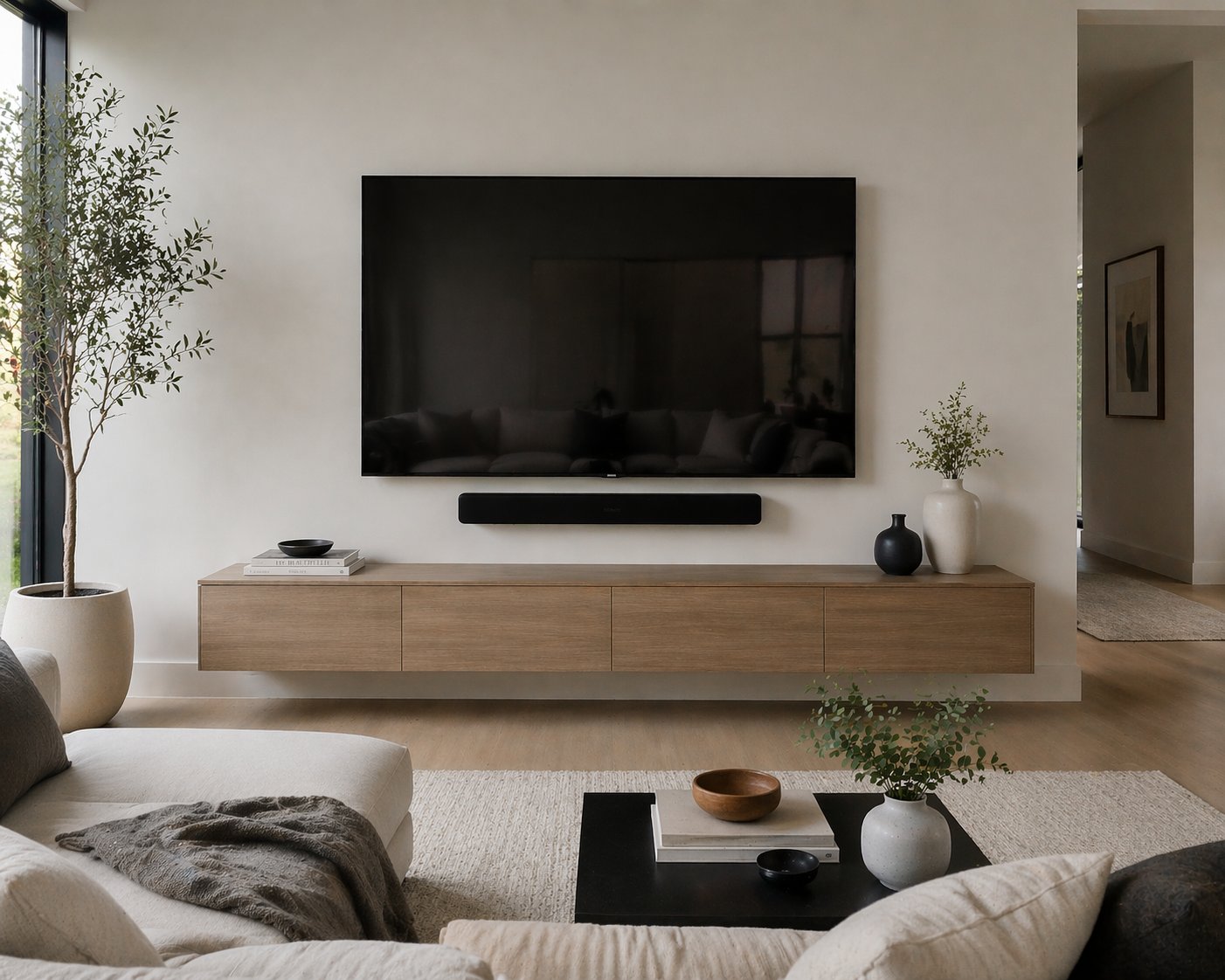 Minimalist TV wall mount