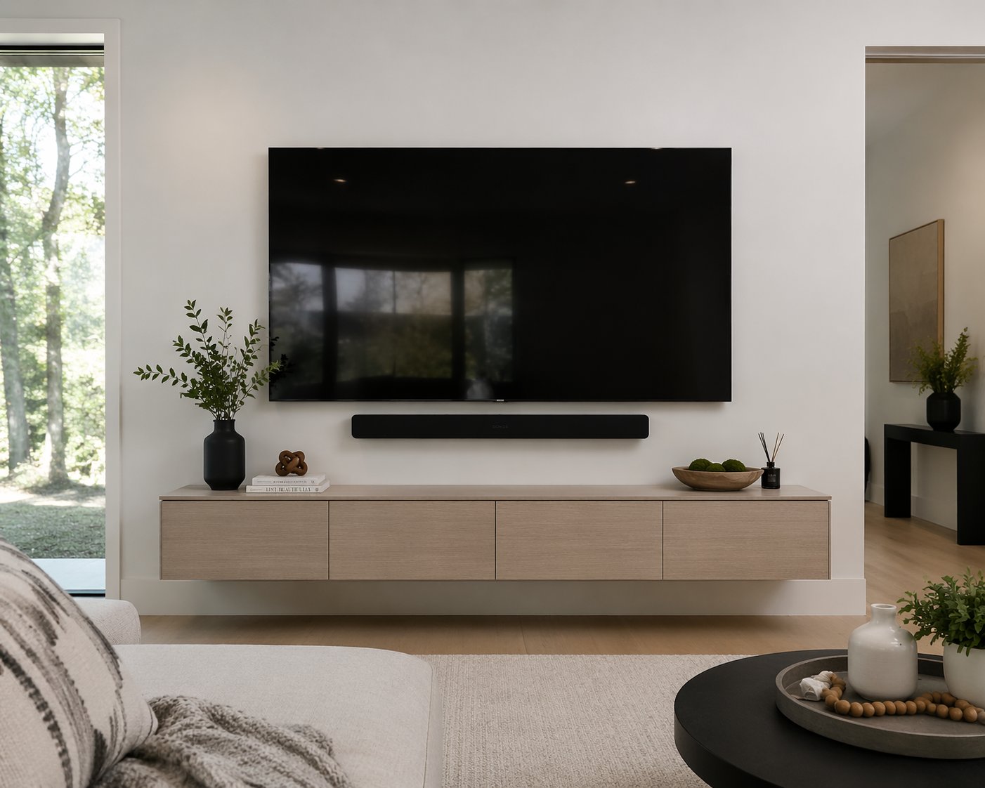 Gaming room TV setup