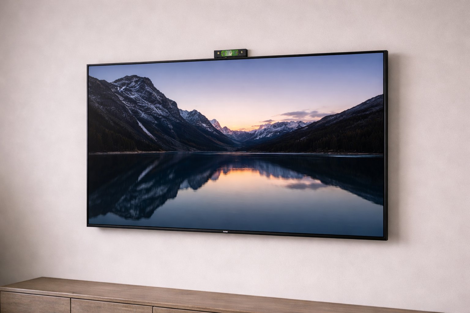 Clean TV close up install