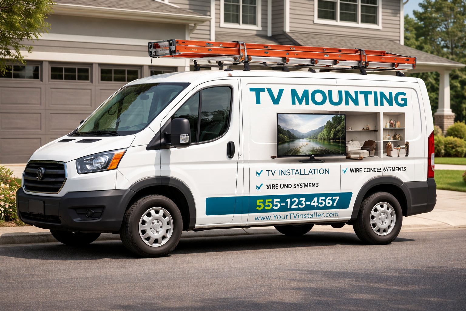 Richmond TV Installers service van